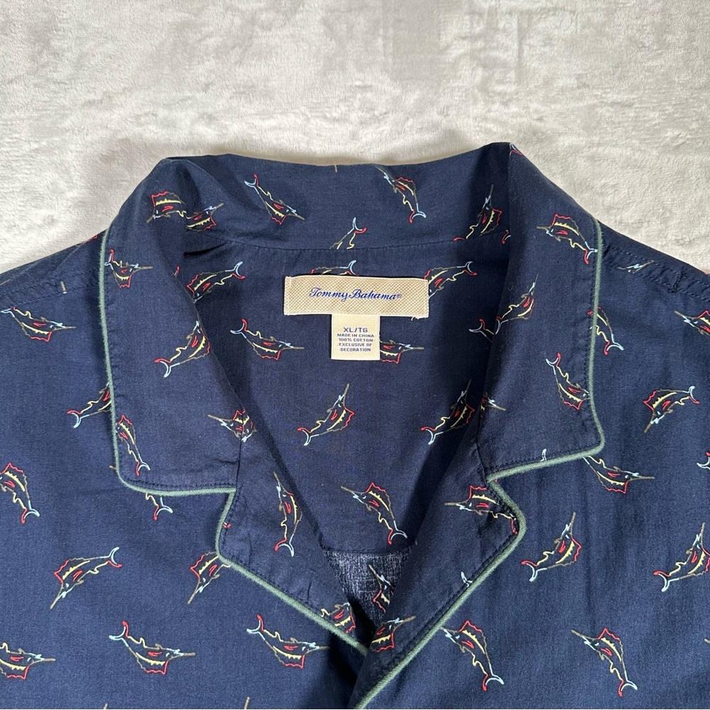 Tommy Bahama Men Button Down Shirt Size XL Long Sleeve 100% Cotton Embroidered - Picture 6 of 16